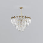 Vintage Glass Leaf Chandelier