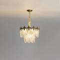 Vintage Glass Leaf Chandelier