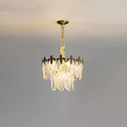Vintage Glass Leaf Chandelier