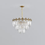 Vintage Glass Leaf Chandelier