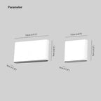 Ray Modern Waterproof LED Wall Light Rectangular Indoor/Outdoor White/Black Metal