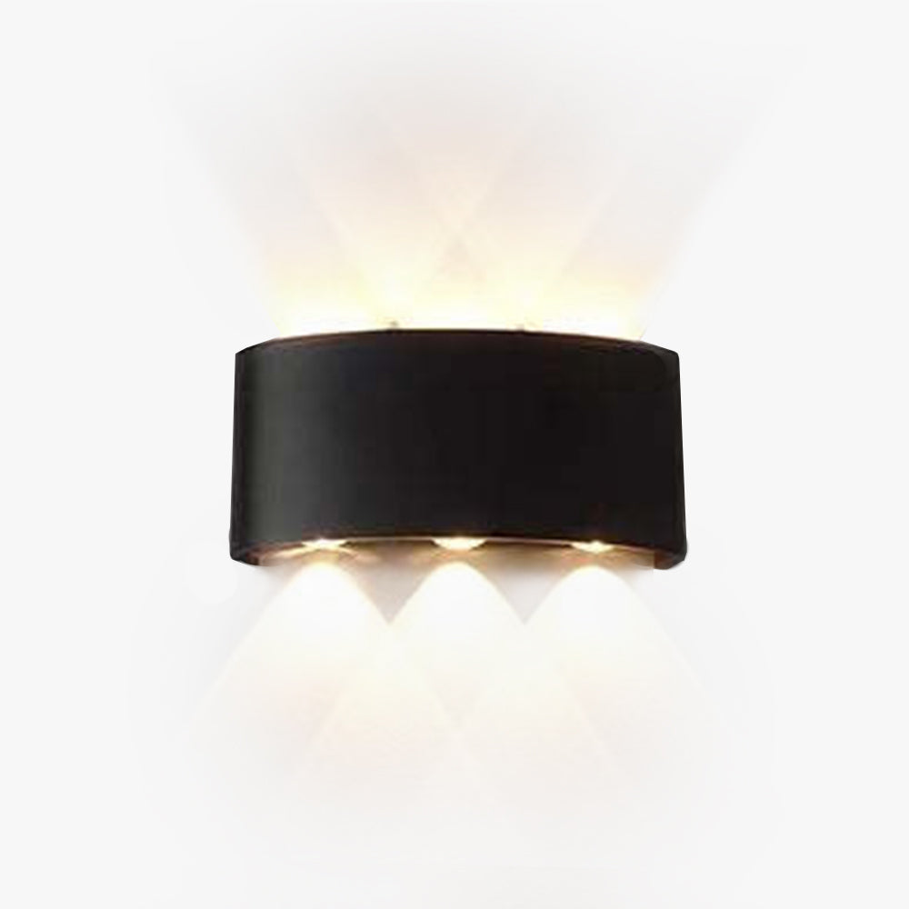Ray Modern Outdoor Wall Light Rectangle LED White Metal Terrace