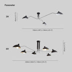 Jaler Industry Three Arm Ceiling Light