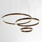Arisha Pendant Light Tir-Circle Ring Modern Black/Gold/Coffee Metal Bedroom