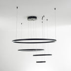 Arisha Pendant Light Tir-Circle Ring Modern Black/Gold/Coffee Metal Bedroom