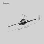 Arisha Modern LED Wall Light, Twin Linear, Black/White, Metal, Bedroom