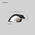 Elvon Nordic Arc Waterproof LED Outdoor Wall Lamp, Black
