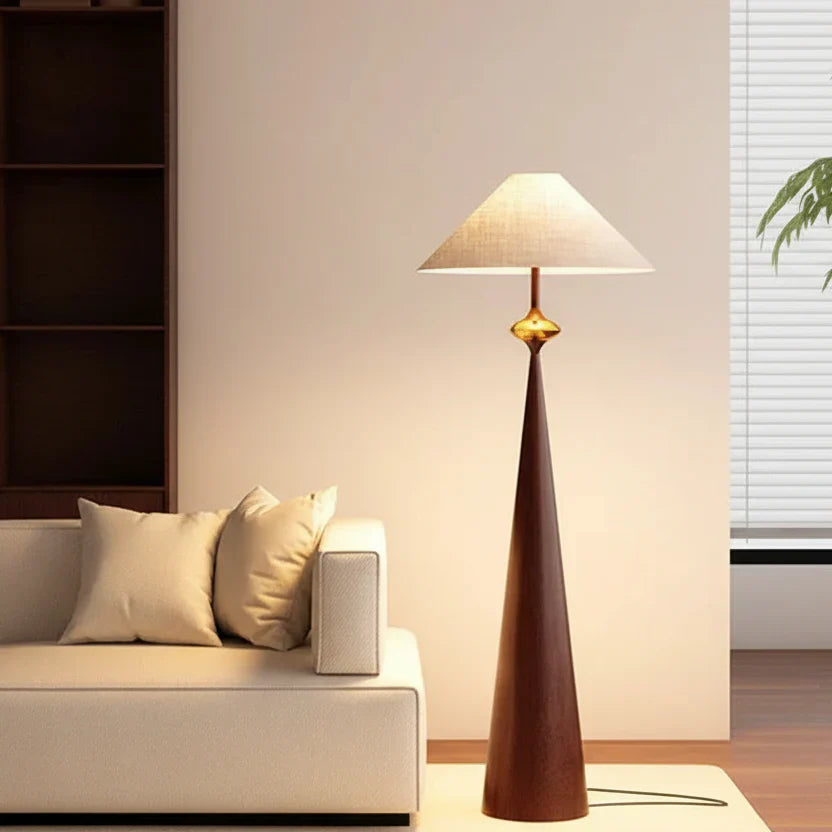 Dixora – Japandi Floor Lamp with Tapered Design