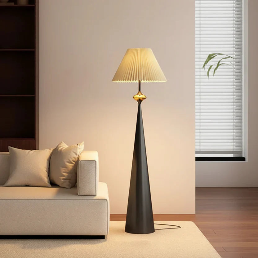 Dixora – Japandi Floor Lamp with Tapered Design