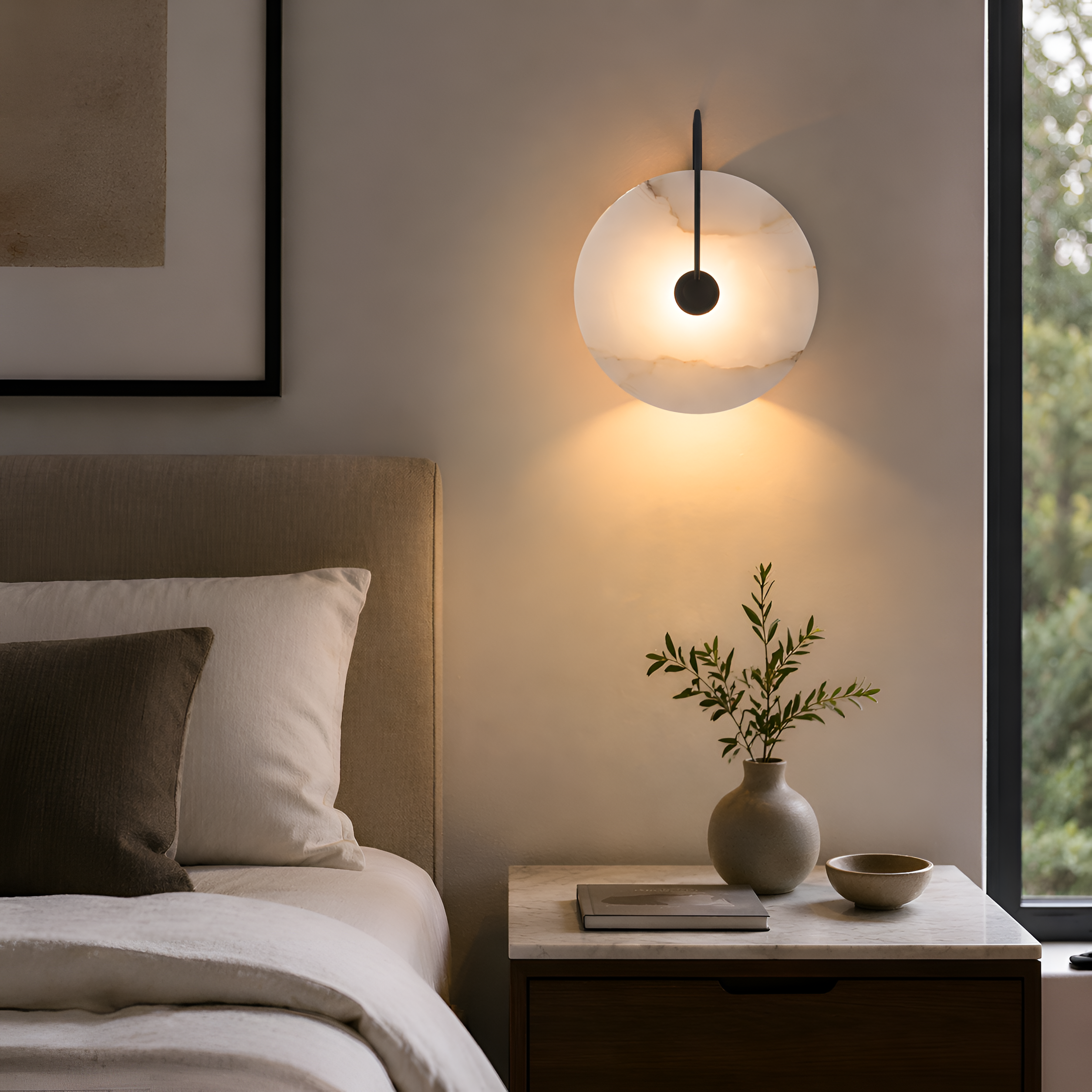 Mira - Modern LED Marble Wall Lamp