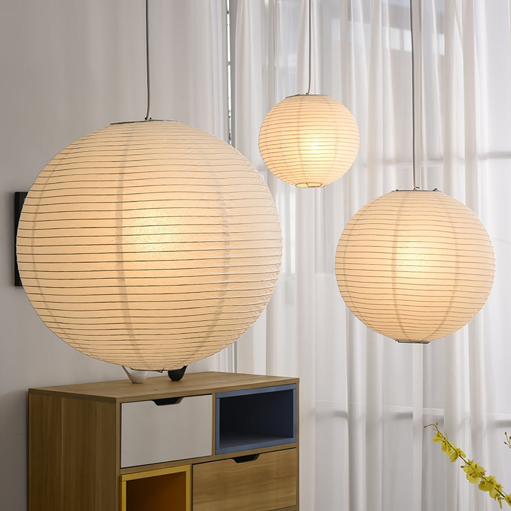 Washi Paper Suspension Lamp for Living Room