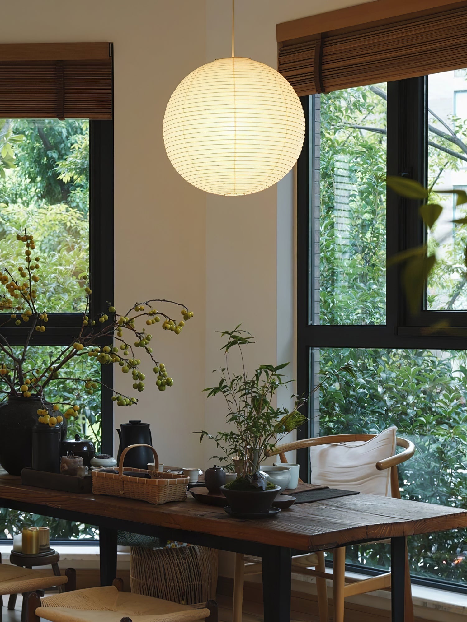 Washi Paper Suspension Lamp for Living Room