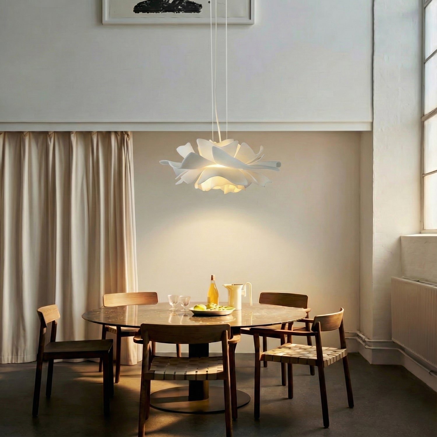 White Lotus Pendant Light