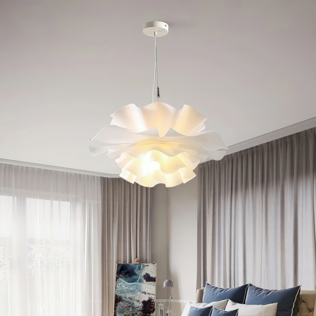 White Lotus Pendant Light