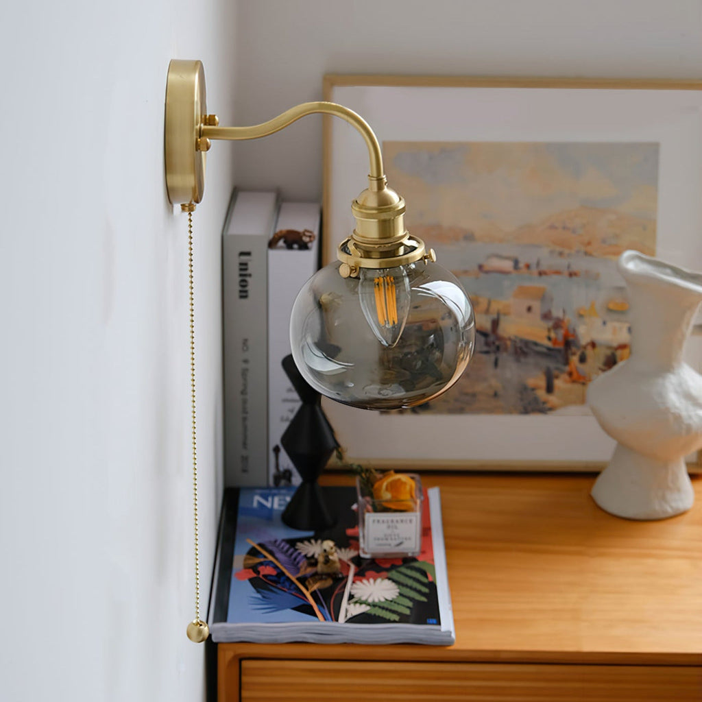 June Vintage Glass Wall Sconce