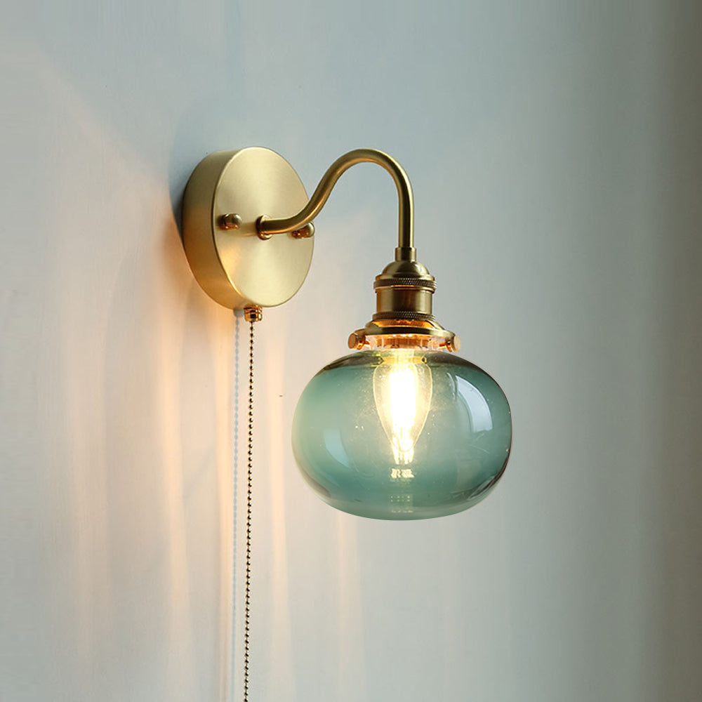 June Vintage Glass Wall Sconce