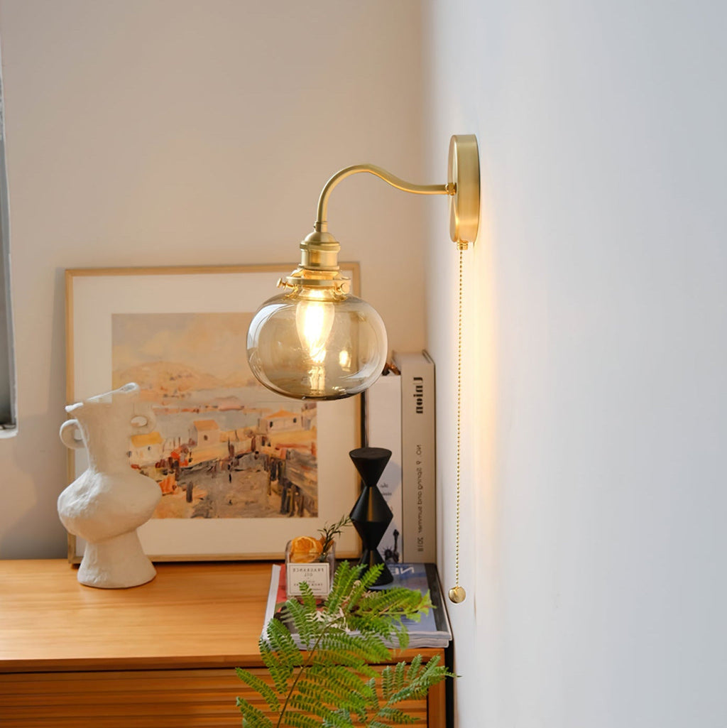 June Vintage Glass Wall Sconce