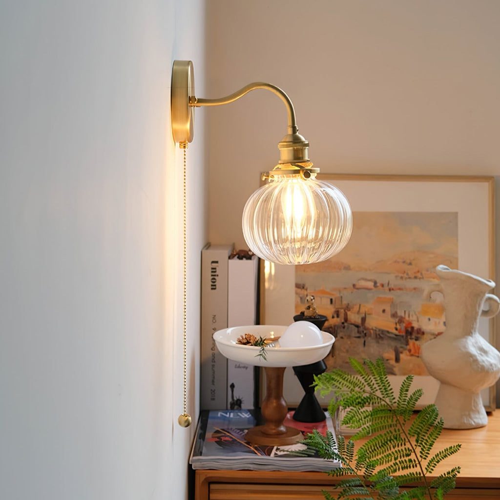 June Vintage Glass Wall Sconce
