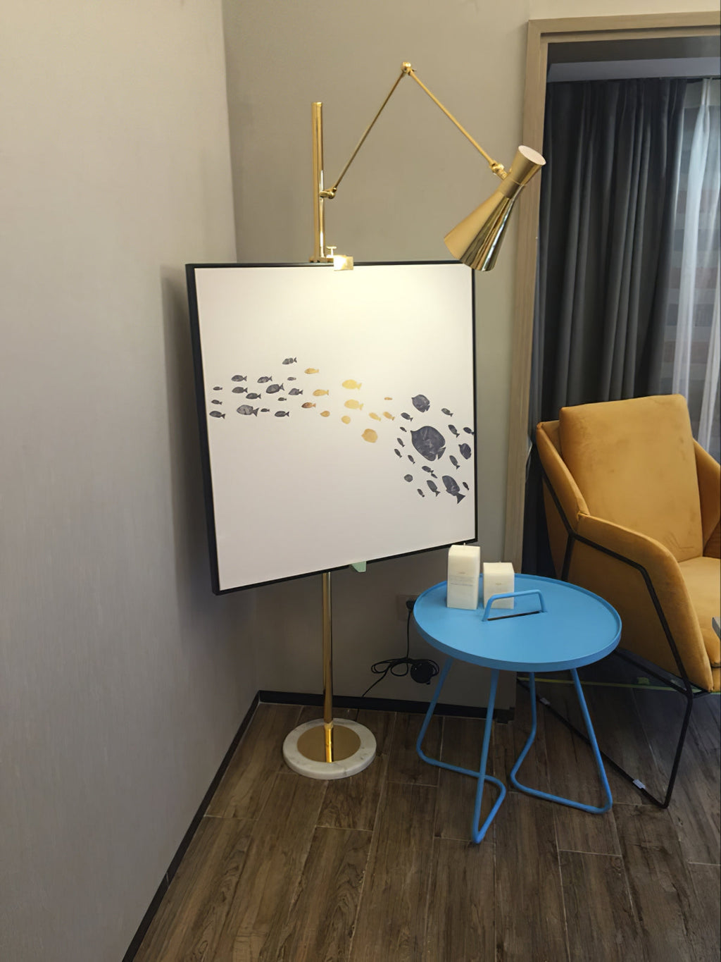 With Frame Support Floor Lamp