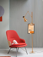 With Frame Support Floor Lamp