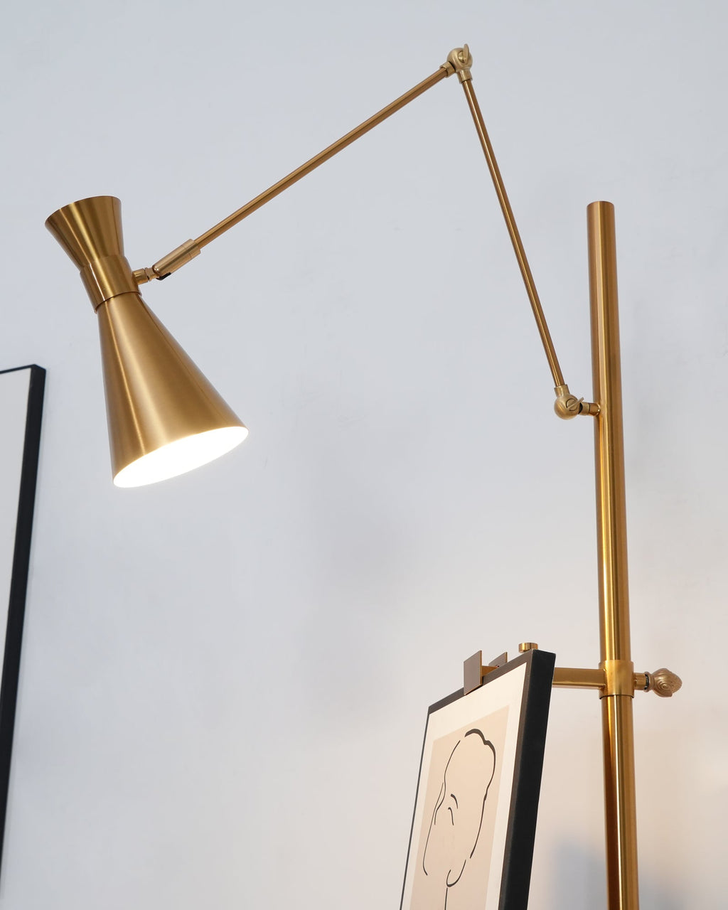 With Frame Support Floor Lamp