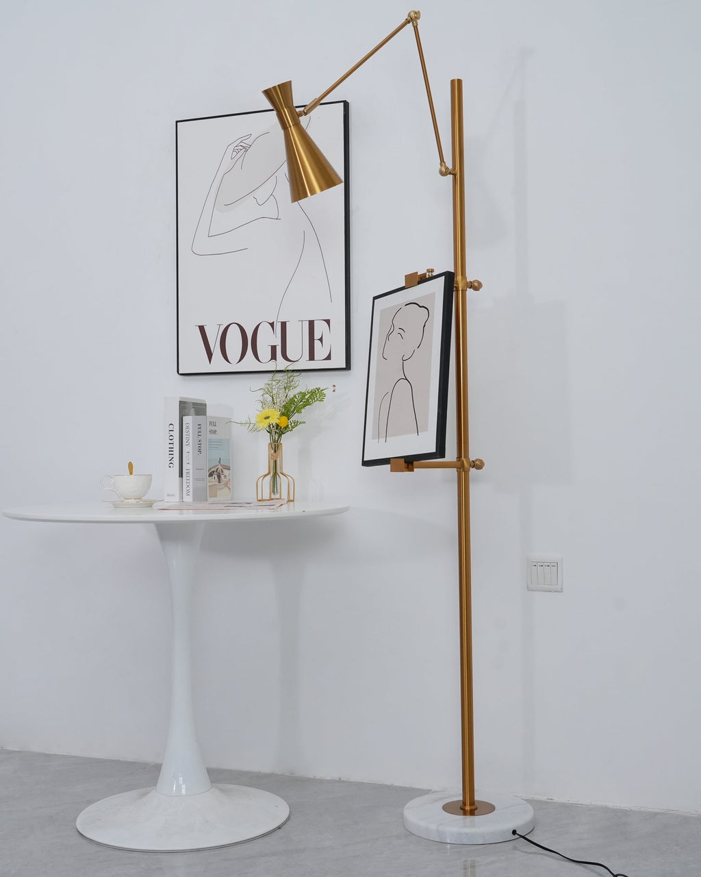 With Frame Support Floor Lamp
