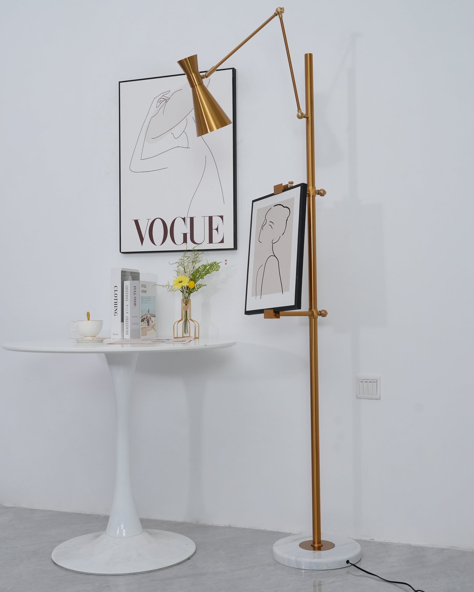 With Frame Support Floor Lamp