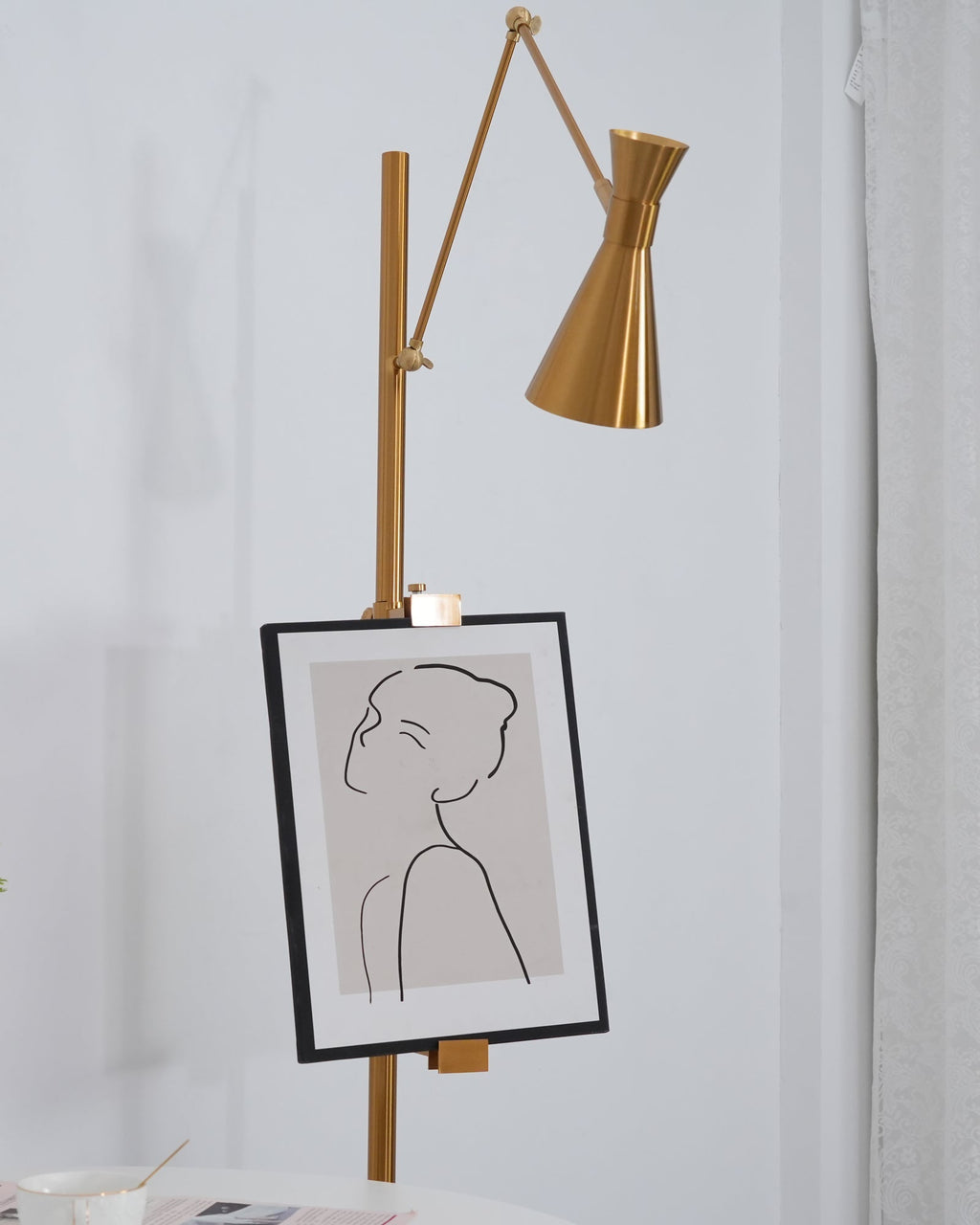 With Frame Support Floor Lamp