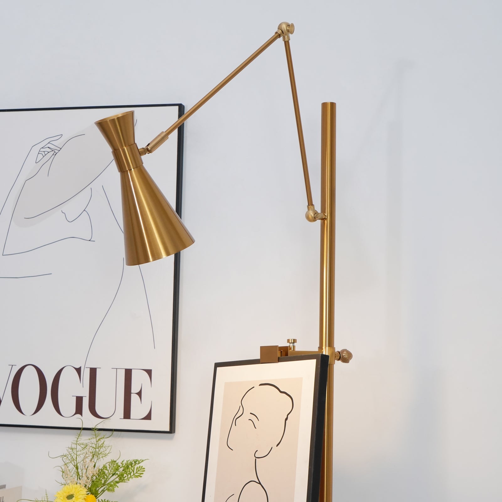 With Frame Support Floor Lamp