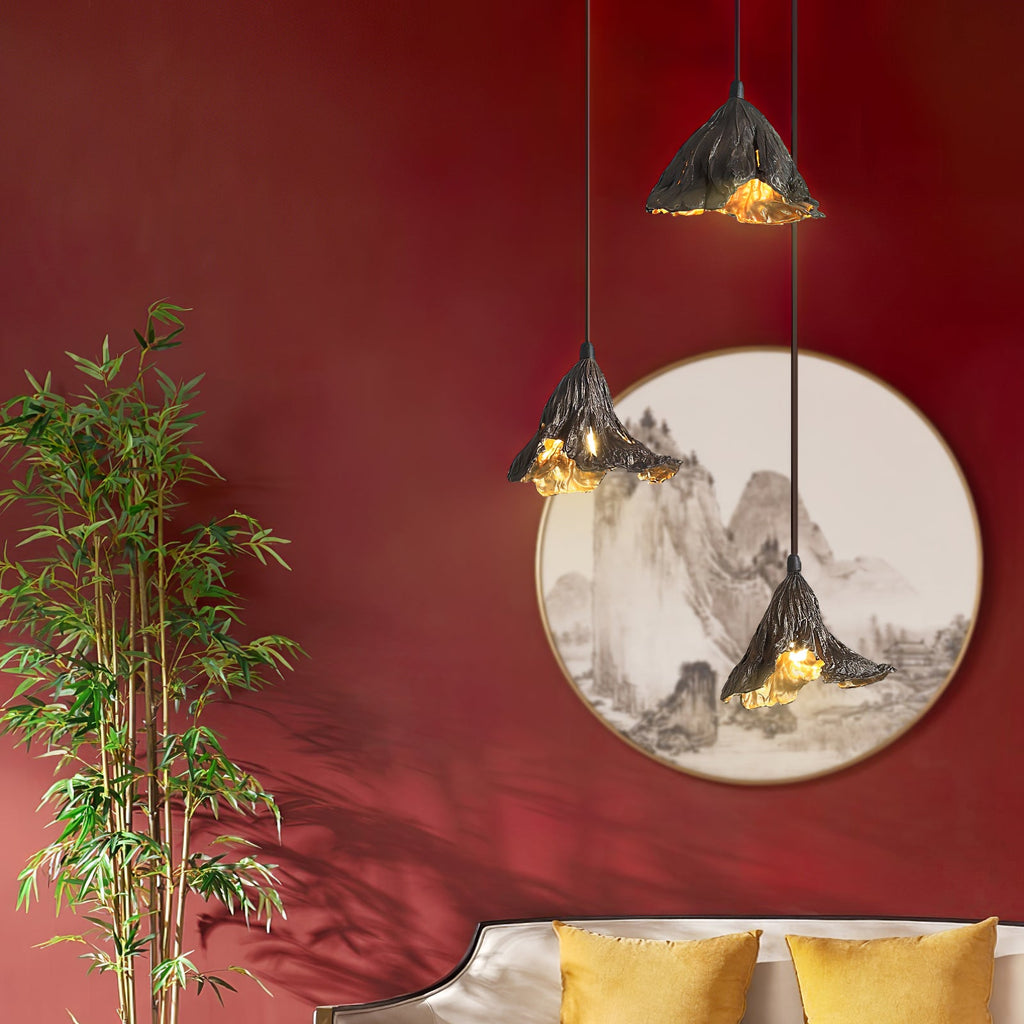 Withered Lotus Leaf Pendant Lamp