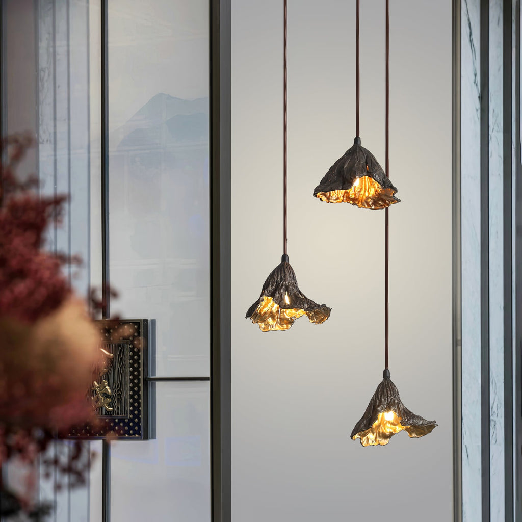 Withered Lotus Leaf Pendant Lamp