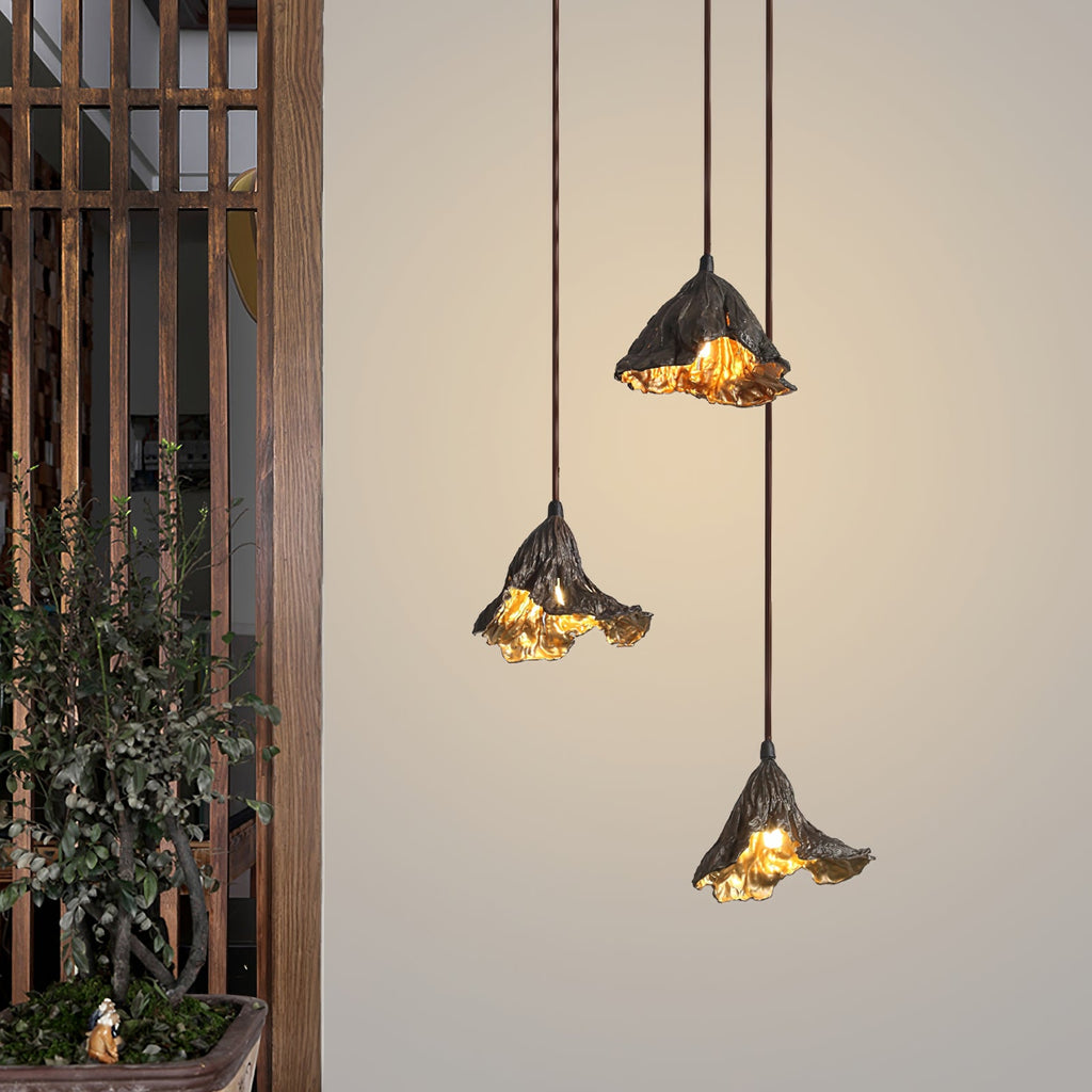 Withered Lotus Leaf Pendant Lamp