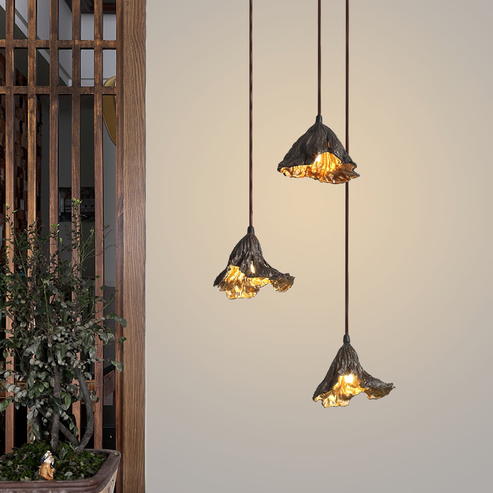 Withered Lotus Leaf Pendant Lamp