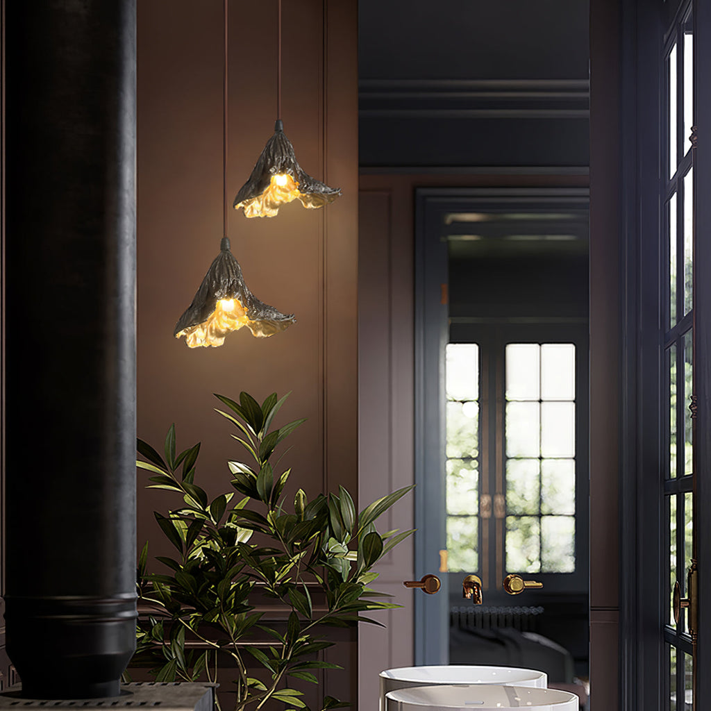 Withered Lotus Leaf Pendant Lamp