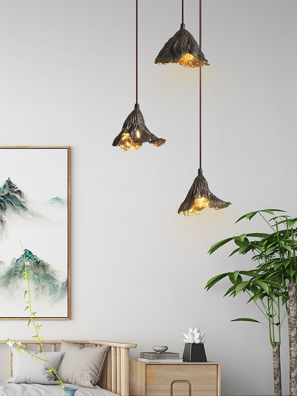 Withered Lotus Leaf Pendant Lamp