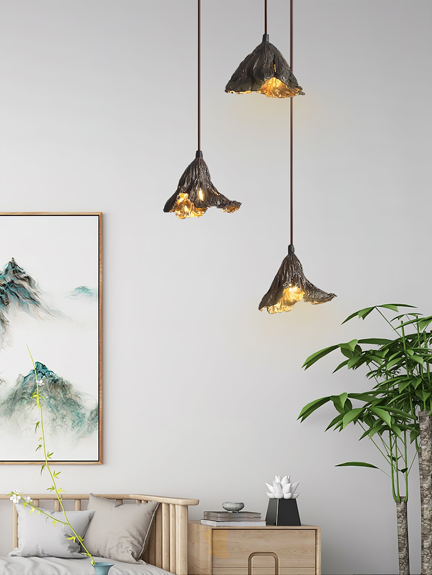 Withered Lotus Leaf Pendant Lamp