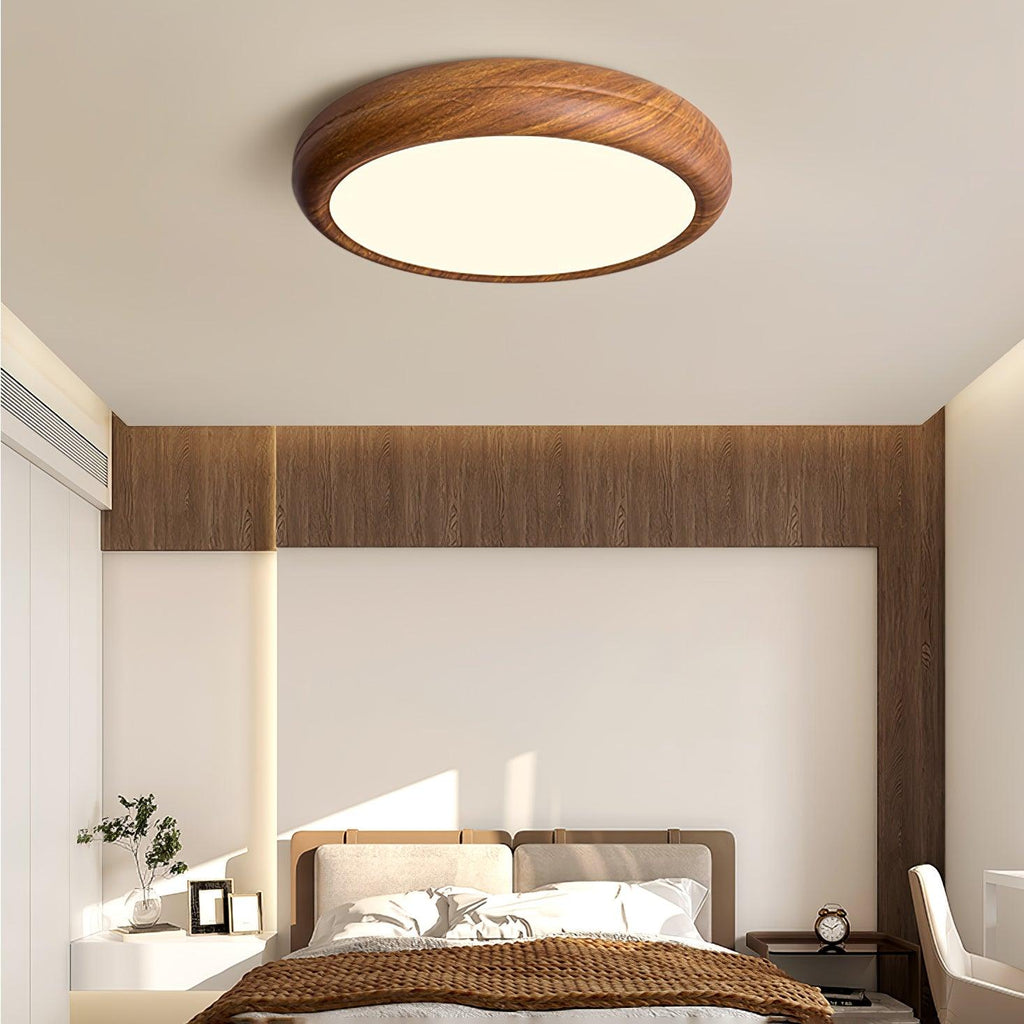 Grena Wood Grain Round Ceiling Light
