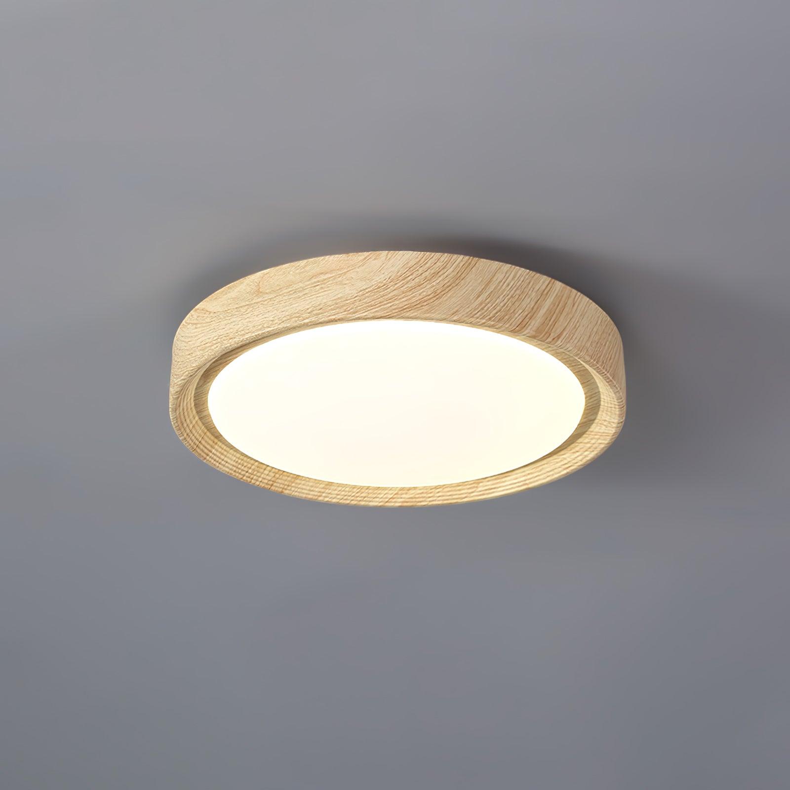 Grena Wood Grain Round Ceiling Light