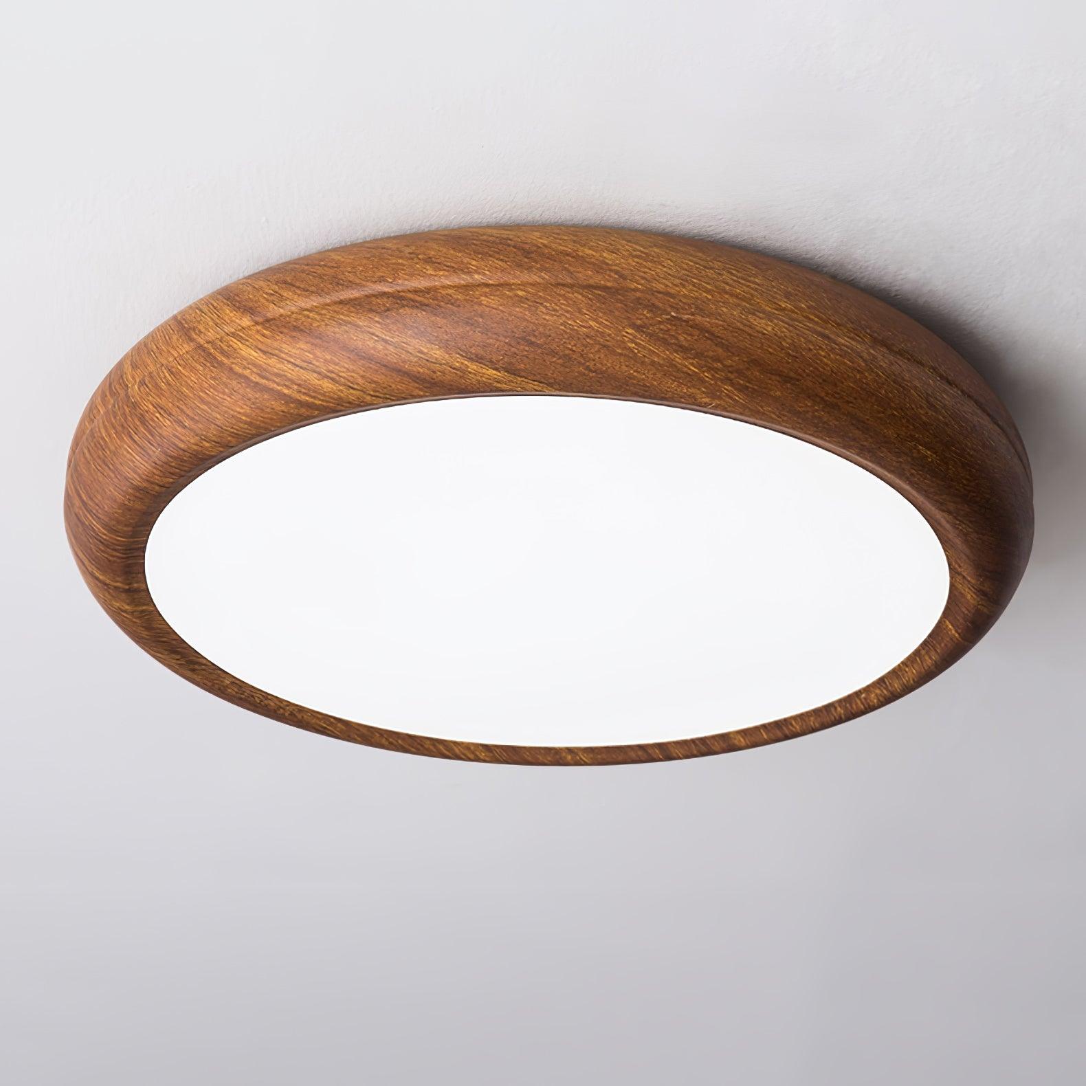 Grena Wood Grain Round Ceiling Light