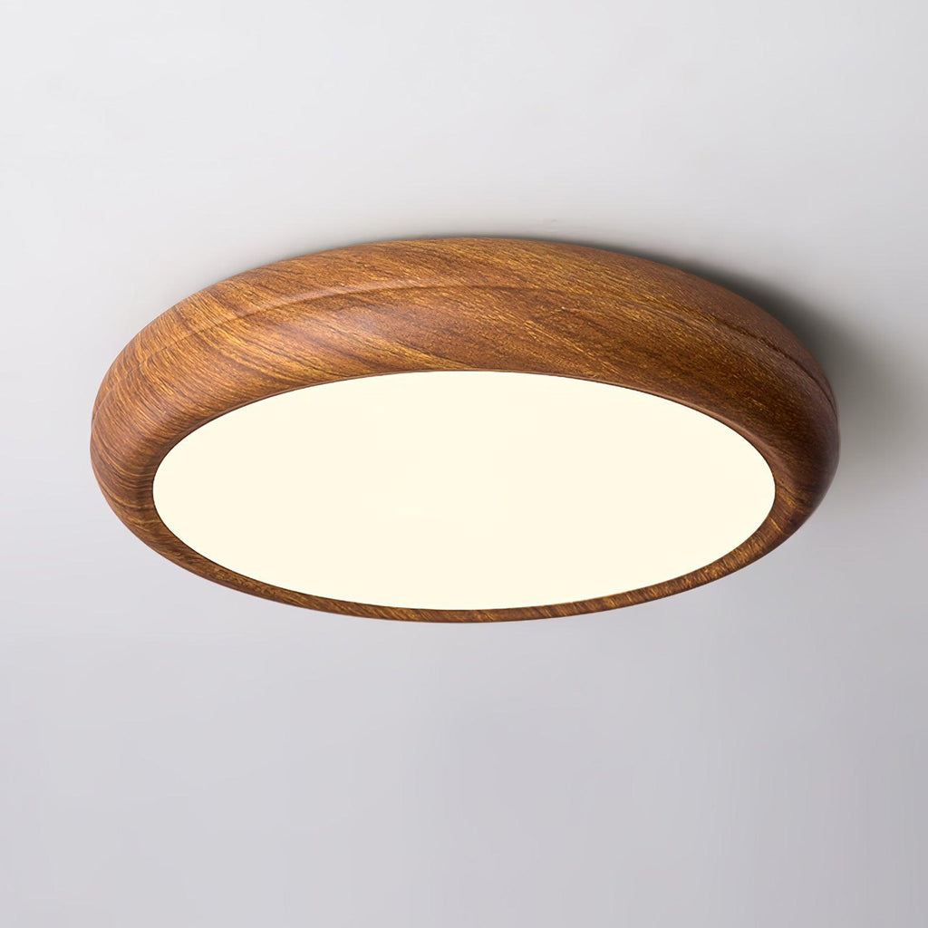 Grena Wood Grain Round Ceiling Light