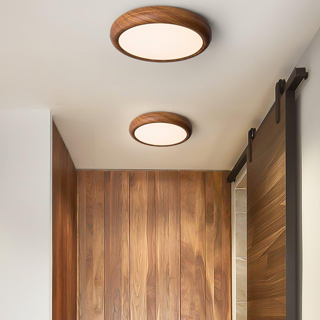 Grena Wood Grain Round Ceiling Light