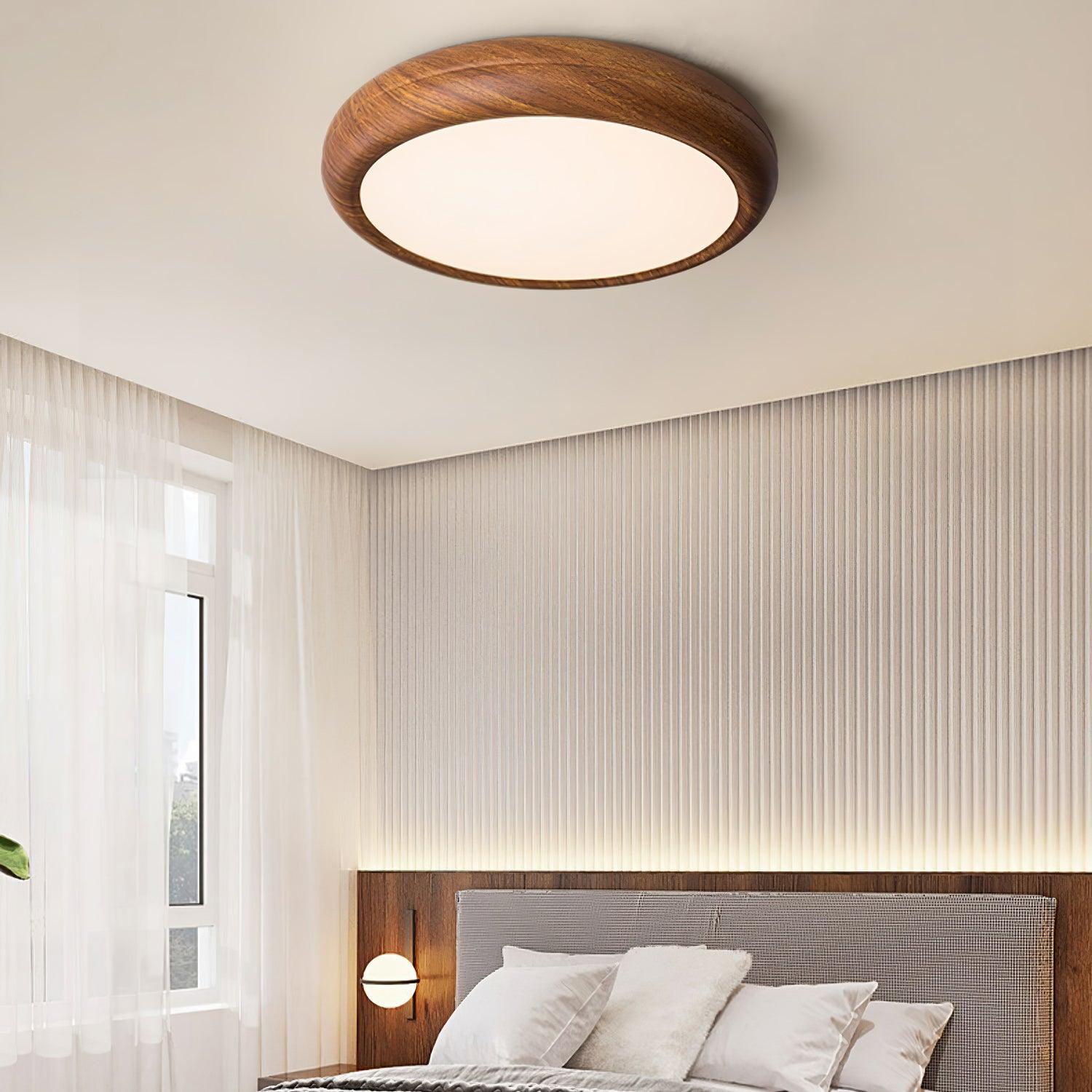 Grena Wood Grain Round Ceiling Light
