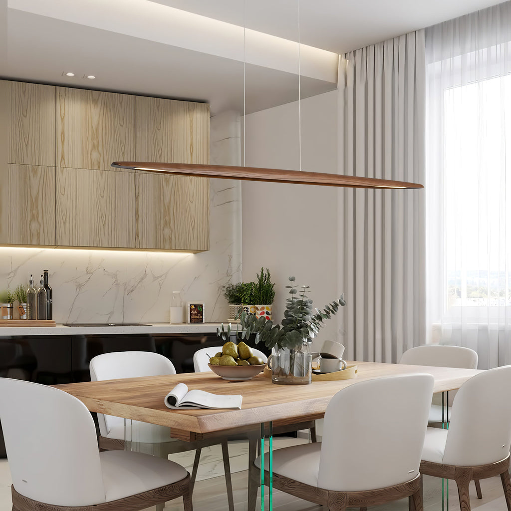 Wood Horizontal Pendant Light