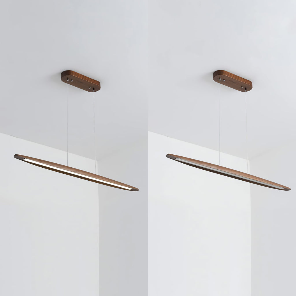 Wood Horizontal Pendant Light
