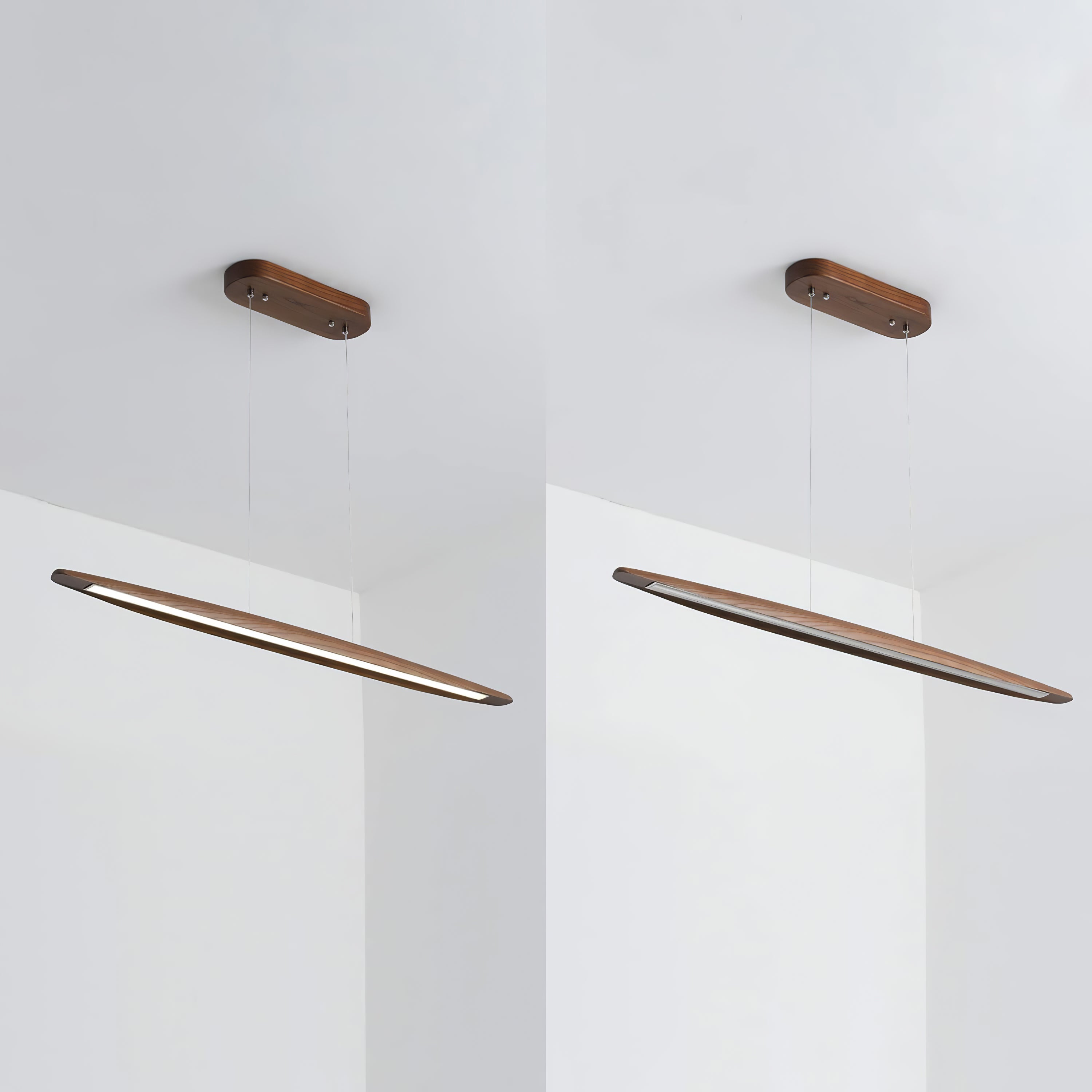 Wood Horizontal Pendant Light