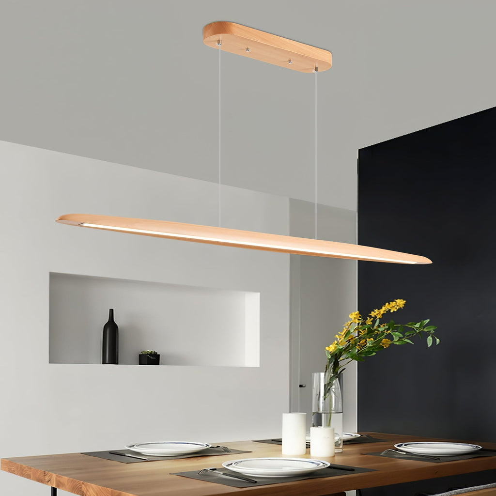 Wood Horizontal Pendant Light