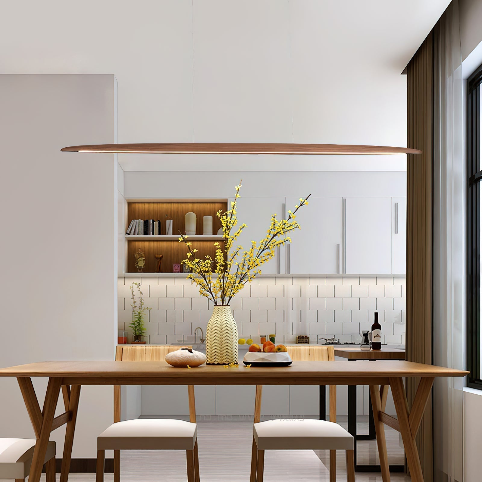 Zing Walnut Wood Minimalist Suspension
