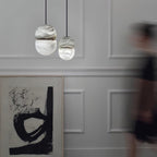 Strata Alabaster Capsule-Shape Pendant Light