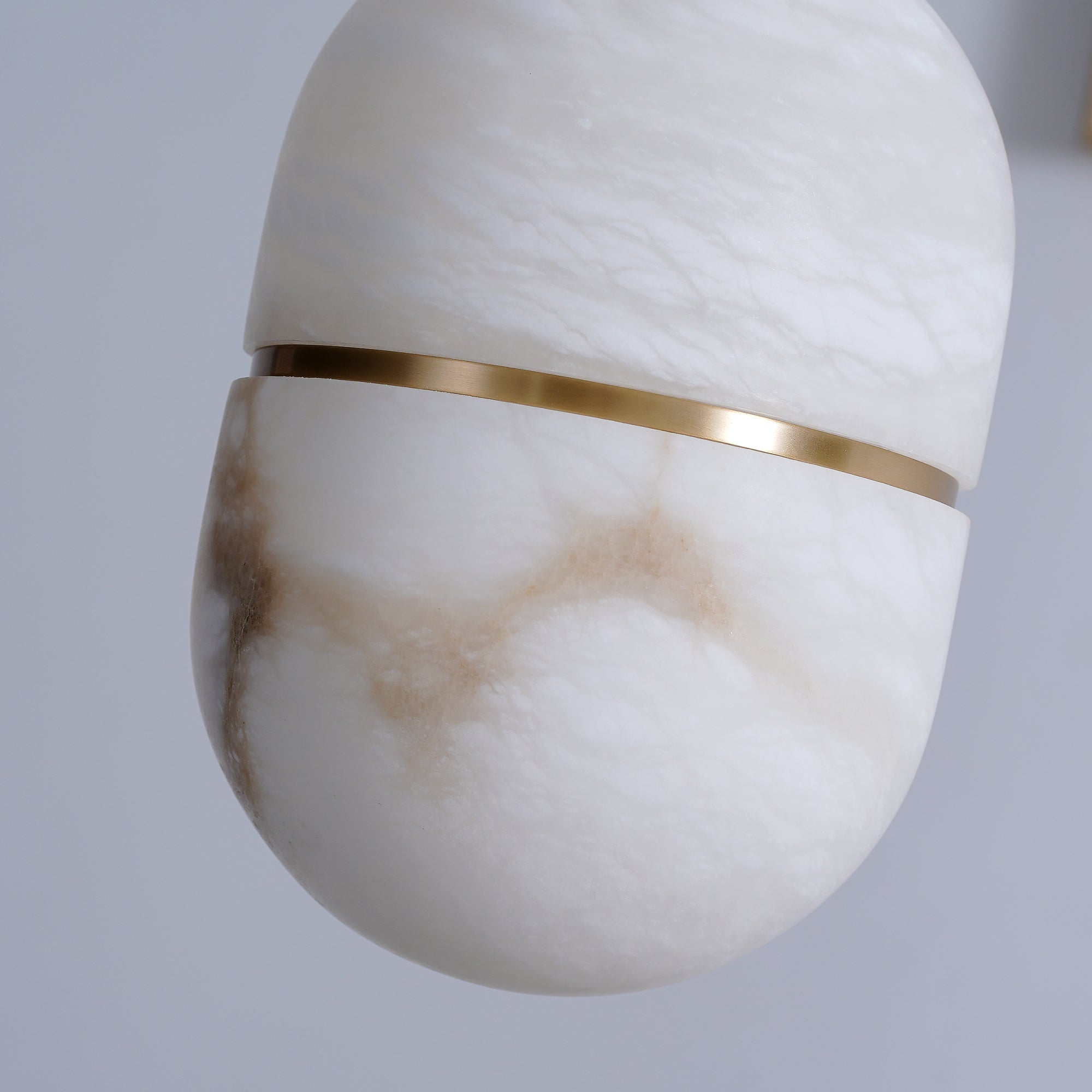 Strata Alabaster Capsule-Shape Pendant Light