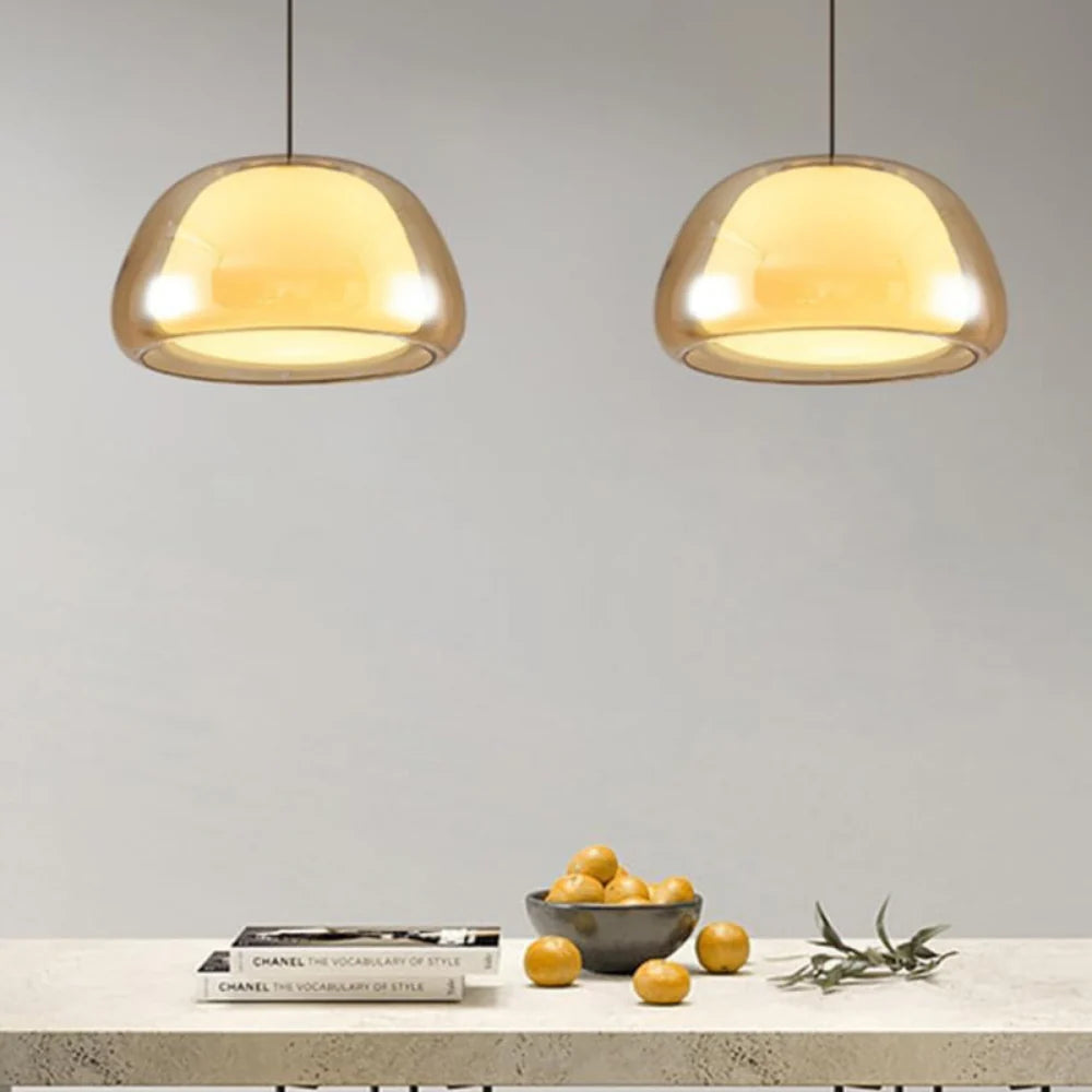 Zephyra Crystalline Dome Glass Pendant Light